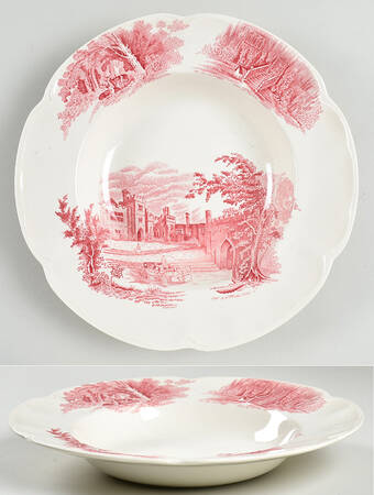 Haddon Hall Pink Large Rim Soup Bowl