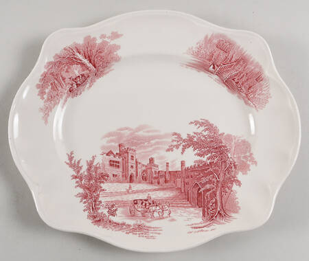 Haddon Hall Pink 12" Oval Serving Platter