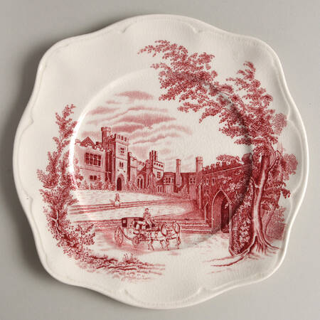 Haddon Hall Pink Square Salad Plate