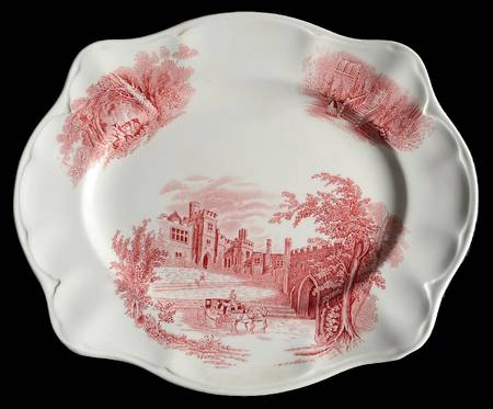 Haddon Hall Pink 11" Oval Serving Platter