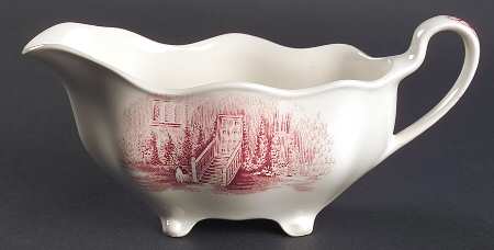 Haddon Hall Pink Gravy Boat