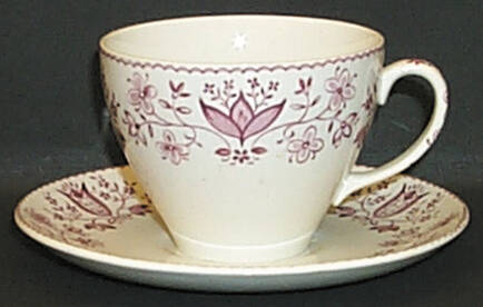 Harwood Mulberry Flat Cup & Saucer Set