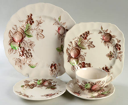 Harvest Time Brown Multicolor 5 Piece Place Setting
