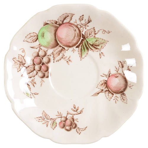 Harvest Time Brown Multicolor Saucer for Flat Cup