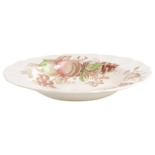 Harvest Time Brown Multicolor Rim Soup Bowl