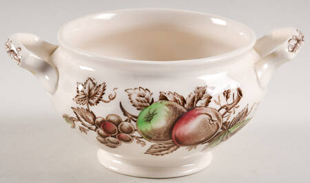 Harvest Time Brown Multicolor Sugar Bowl No Lid