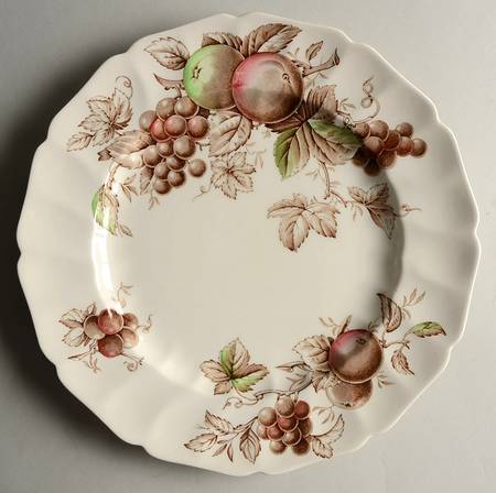 Harvest Time Brown Multicolor Service Plate (Charger)