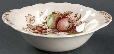 Harvest Time Brown Multicolor Lugged Cereal Bowl