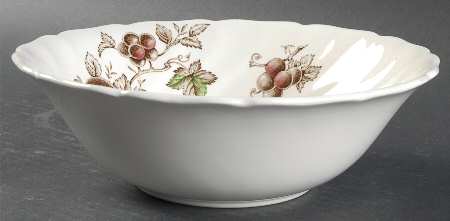 Harvest Time Brown Multicolor 8" Round Vegetable Bowl