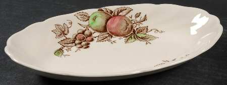 Harvest Time Brown Multicolor Relish/Gravy Underplate