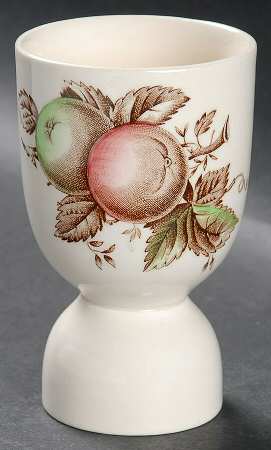 Harvest Time Brown Multicolor Double Egg Cup