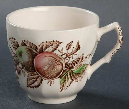 Harvest Time Brown Multicolor Flat Cup