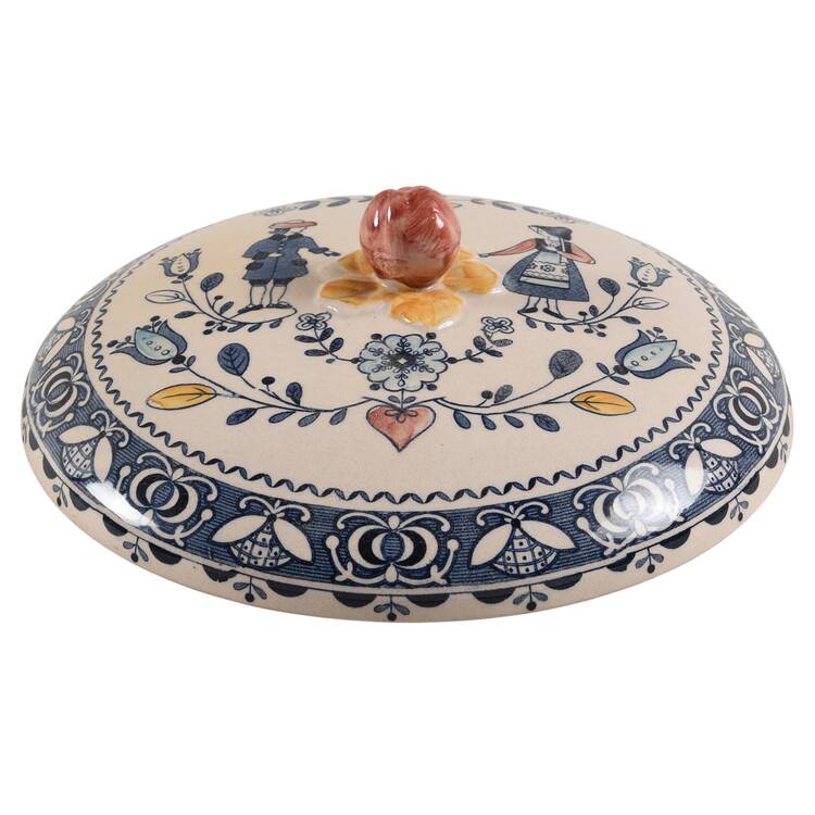 Hearts & Flowers Smooth Lid for Round Vegetable