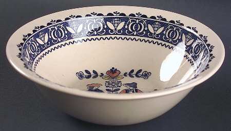 Hearts & Flowers Smooth 8" Round Vegetable Bowl