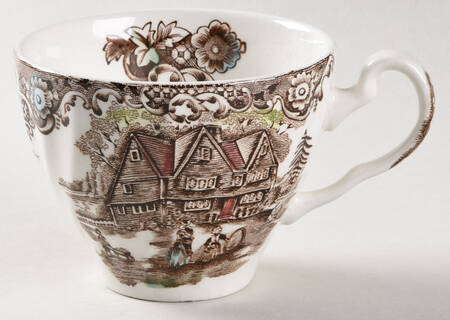 Heritage Hall Brown Multicolor Flat Cup