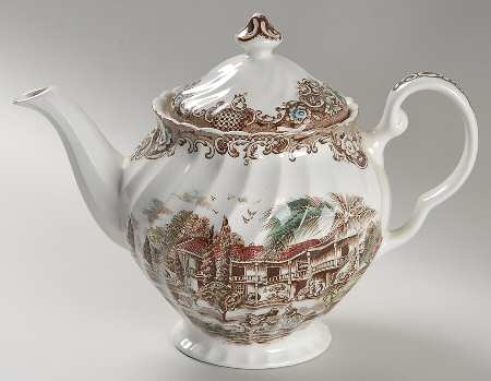 Heritage Hall Brown Multicolor Teapot & Lid