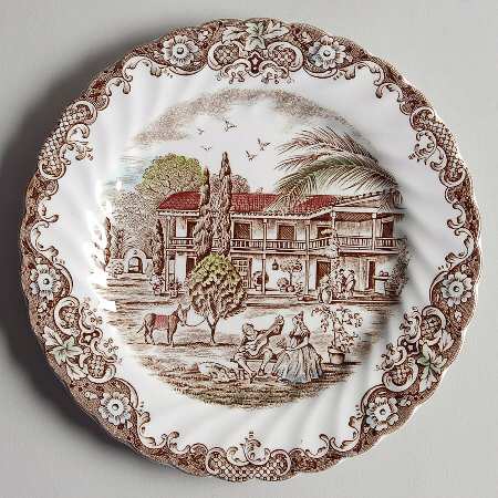 Heritage Hall Brown Multicolor Bread & Butter Plate