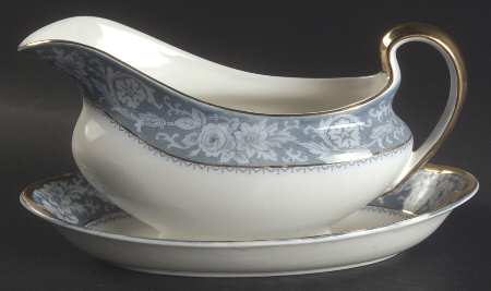 Henley Blue Gravy Boat & Underplate/Relish