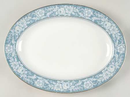 Henley Blue 14" Oval Serving Platter