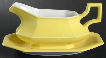 Heritage Yellow Gravy Boat & Underplate