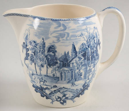 Historic America Blue 24 Oz Pitcher by Johnson Brothers