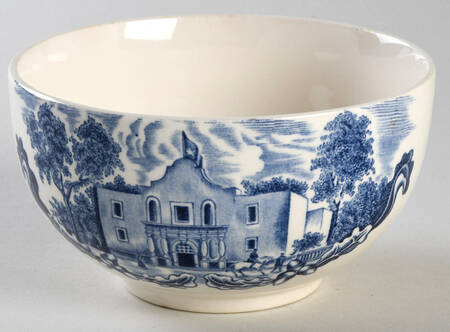 Historic America Blue Open Sugar Bowl