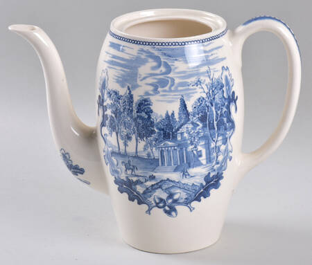Historic America Blue Coffee Pot No Lid