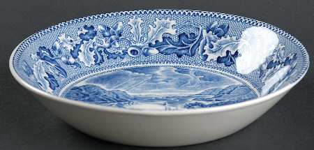 Historic America Blue Coupe Soup Bowl