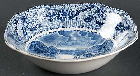 Historic America Blue Square Soup Bowl