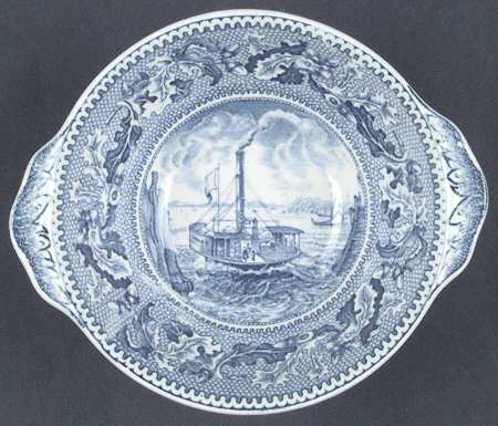 Historic America Blue Lugged Fruit/Dessert (Sauce) Bowl