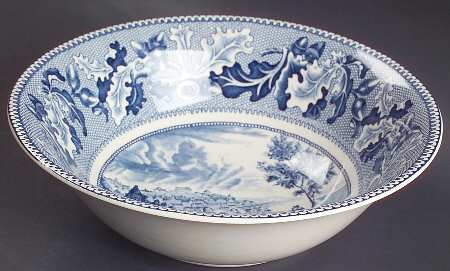 Historic America Blue 8" Round Vegetable Bowl