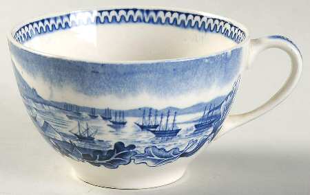 Historic America Blue Flat Cup