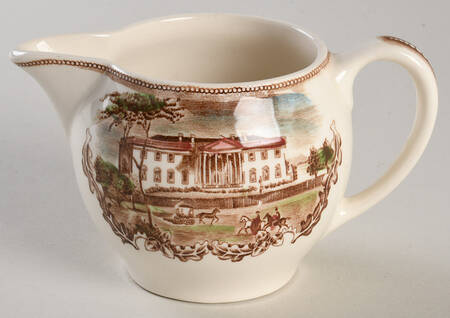 Historic America Brown Multicolor Mini Creamer