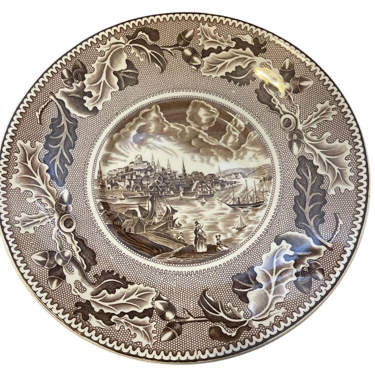 Historic America Brown Multicolor Underplate for Tureen