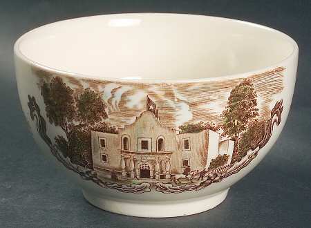 Historic America Brown Multicolor Cranberry Bowl