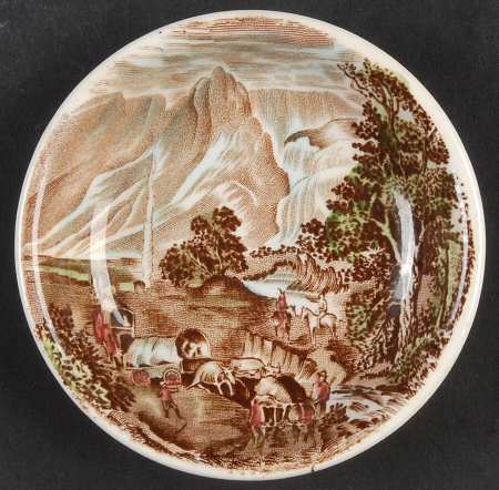 Historic America Brown Multicolor Butter Pat