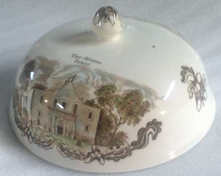 Historic America Brown Multicolor Lid for Round Butter
