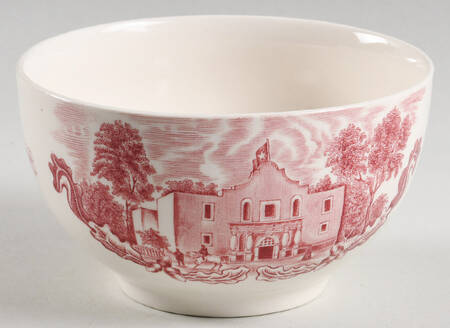 Historic America Pink Cranberry Bowl by Johnson Brothers