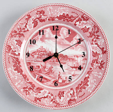 Historic America Pink 1-2" depth  Clock Plate HC