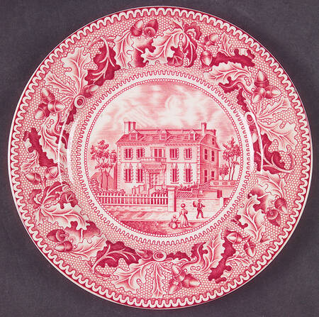 Historic America Pink Dessert/Pie Plate by Johnson Brothers