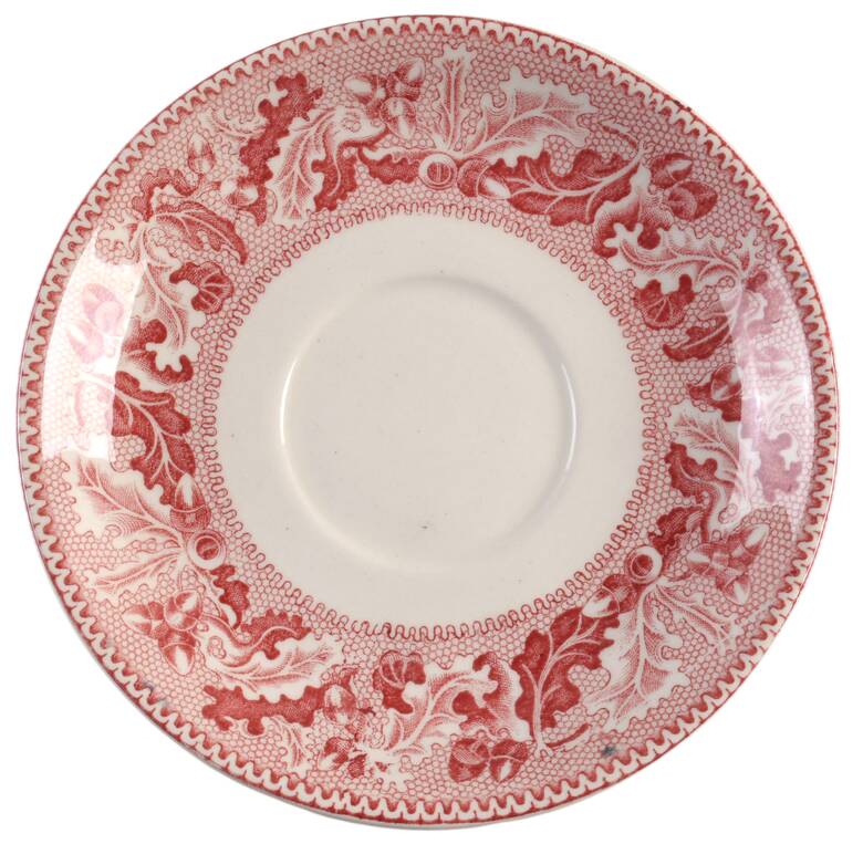 Historic America Pink Saucer for Cream Soup Bowl by Johnson Brothers