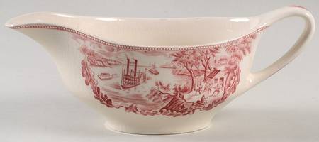 Historic America Pink Gravy Boat