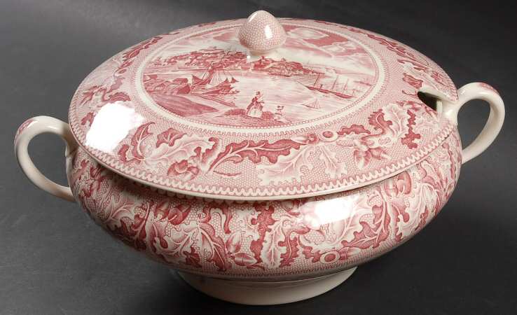 Historic America Pink Tureen & Lid
