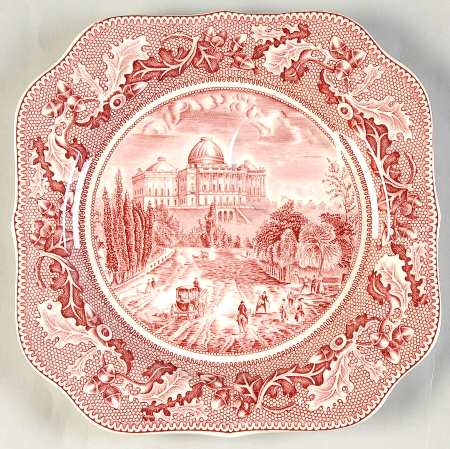 Historic America Pink Snack Plate