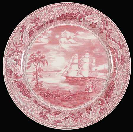 Historic America Pink 14" Chop Plate (Round Platter)