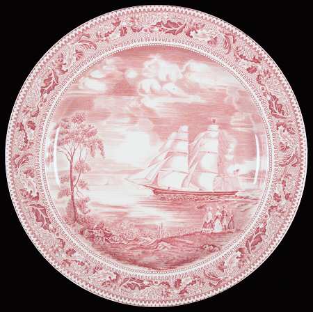 Historic America Pink 12" Chop Plate (Round Platter)