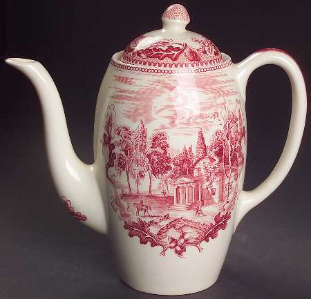 Historic America Pink Coffee Pot & Lid