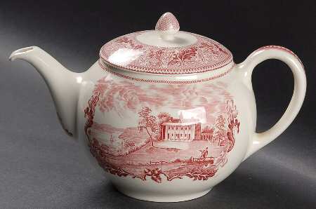 Historic America Pink Teapot & Lid by Johnson Brothers