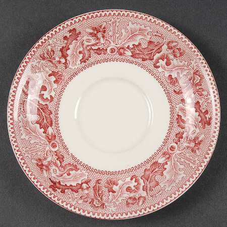 Historic America Pink Saucer for Flat Cream Soup Bowl