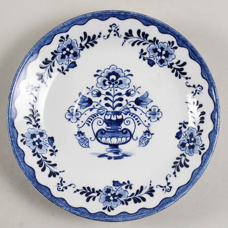 Holland Blue Scenes Saucer for Flat Cup